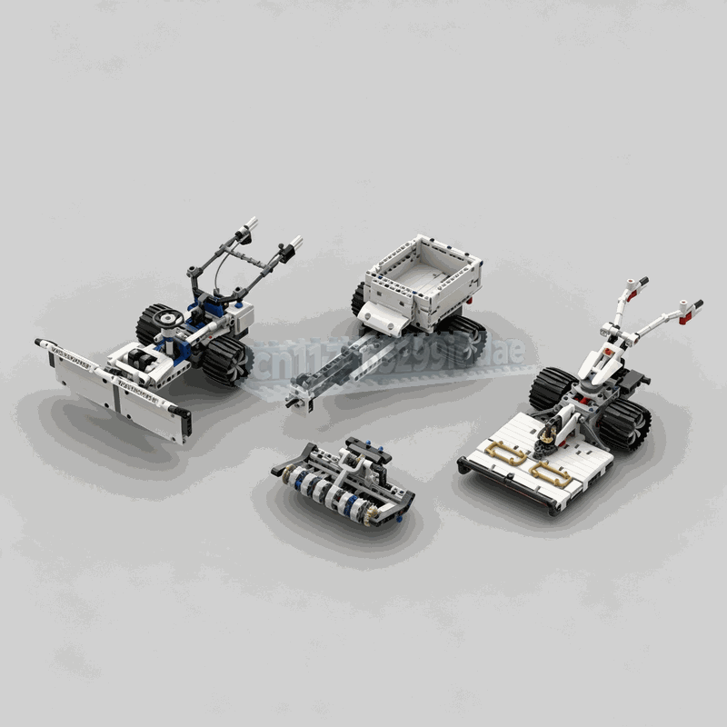 Farming Agriculture Model - 1021Parts MOC Dubbele Enkelassige Landbouwtractoren Met