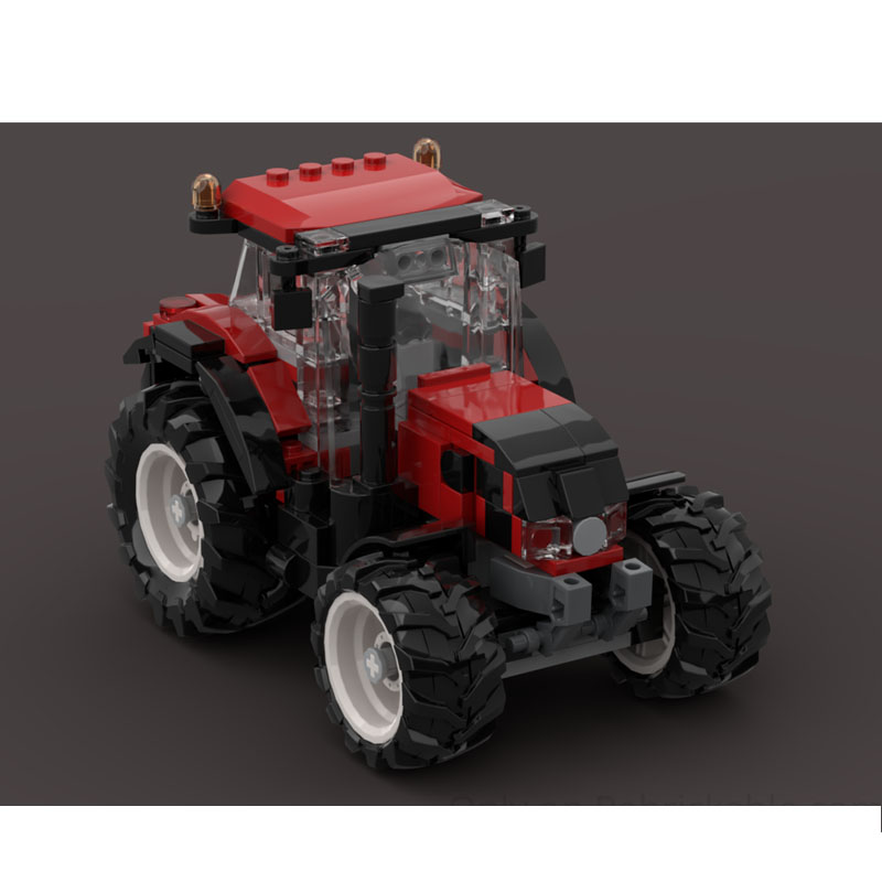 Farming Agriculture Model - City Farm MOC-271284 Rode landbouwtractor bouwsteenmodel,