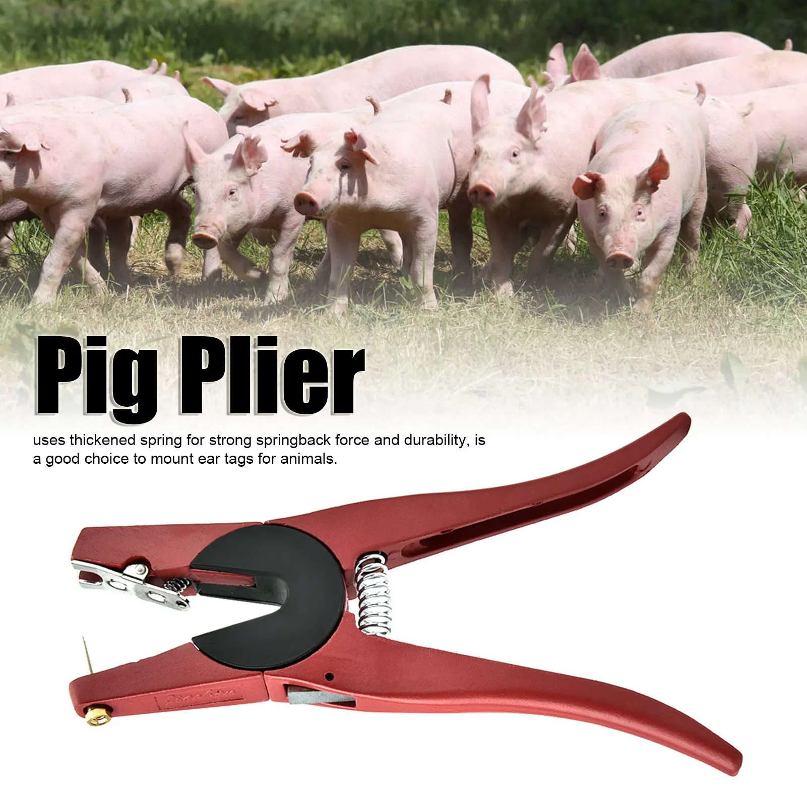 Livestock Ear Tag - Rode legering oormerk tang voor vee,