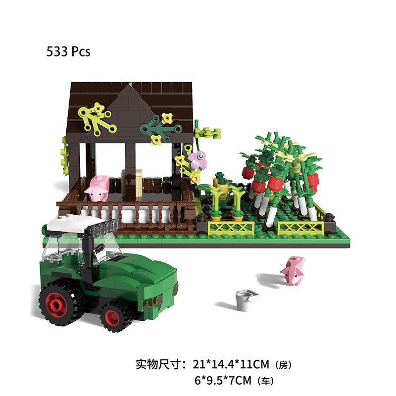 Is Farming Under Agriculture - Happy Ranch MOC Bouwstenen Speelgoed Boerderijscène
