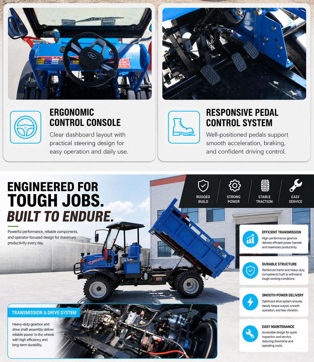 Fabriekslevering 800CC 4WD UTV - Agriculture Farming Work recensie en prijs